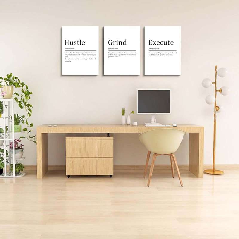 3 Piece Wrapped Canvas Print, White