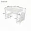 Lit mezzanine en métal avec armoire, bureau en L, port USB et éclairage DEL-1390572396