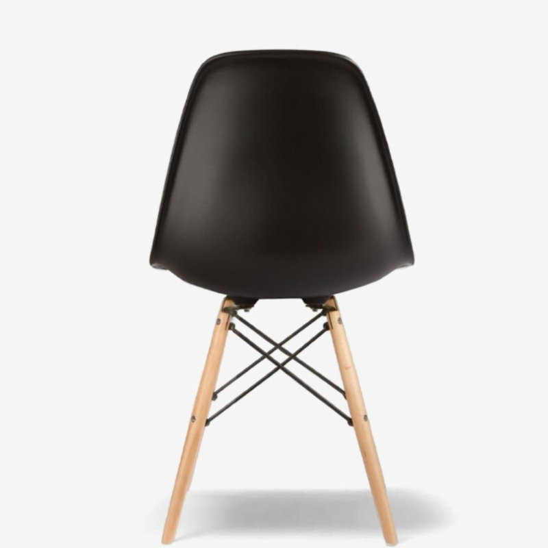 Neveyah Plastic Dining Chair, Black