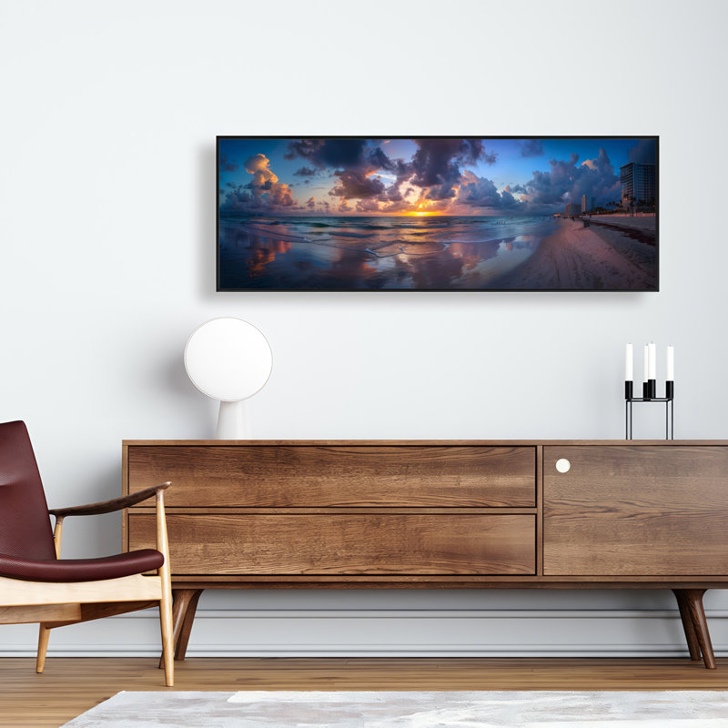 Penumbra - Purple Framed Canvas Art for Home Decor