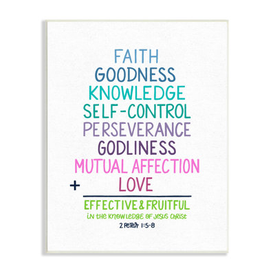 Efficace et fructueux dans la connaissance Peter 1: 5-8 Proverbs par Raye Allison Creations - impression