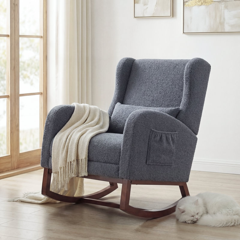 Rocking Chair, Teddy, Dark Gray