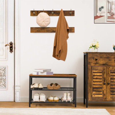 Aadit Wall 9 - Hook Wall Mounted Coat Rack