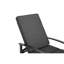 Chaise longue en fonte d'aluminium grise à roulettes et à tissage croisé avec siège réglable - Adaptable