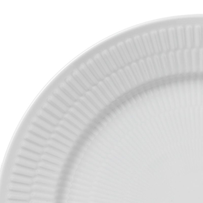 White Fluted Royal Copenhagen 10.6299" Dinner Plate