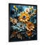 Abstrait bleu et beige tournesols II - tournesols, reproductions d'art mural-97191551-97191564