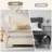 Bensu Boucle Upholstered Platform Bed with Soft Rounded Corners-597151280-596011133