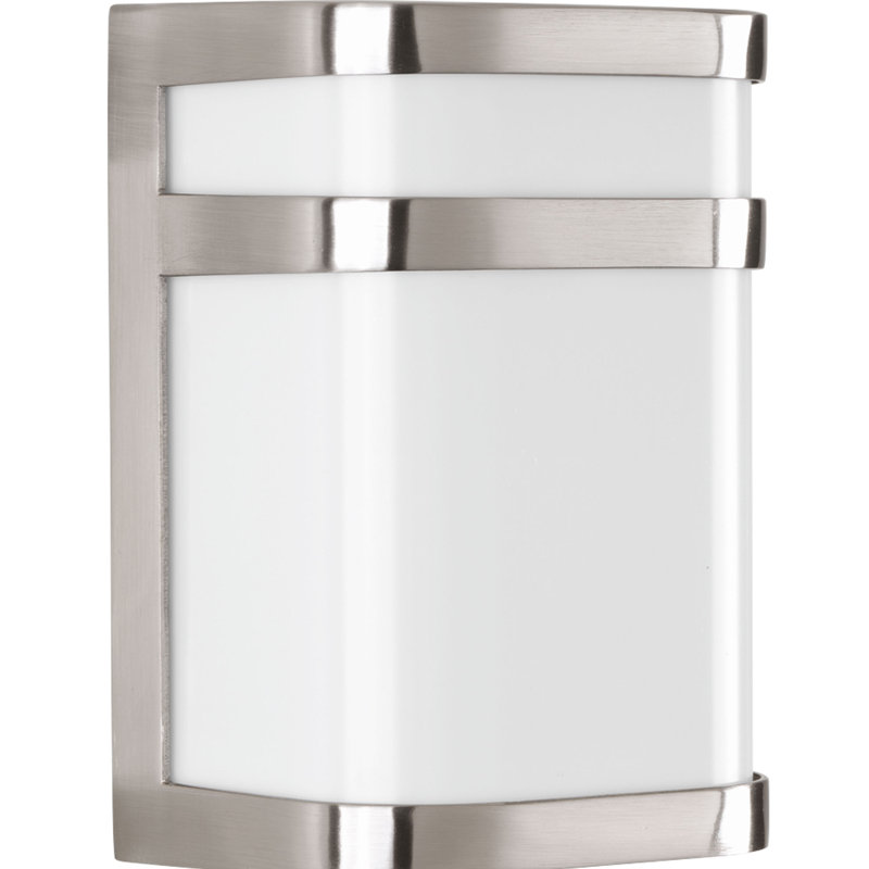 Wyche LED Wall Light, Brushed Nickel, 8" H x 5.63" W x 4" D