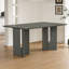 Table de salle à manger rectangulaire avec pieds découpés-434779163