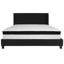 Lit plateforme tapissier capitonné Aluino avec matelas à ressorts ensachés en mousse viscoélastique-262001769-262001773