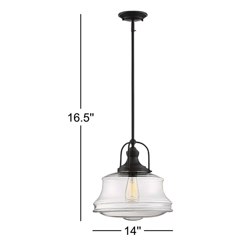 Luminaire suspendu à 1 lumière Truro en bronze anglais Truro, Bronze anglais