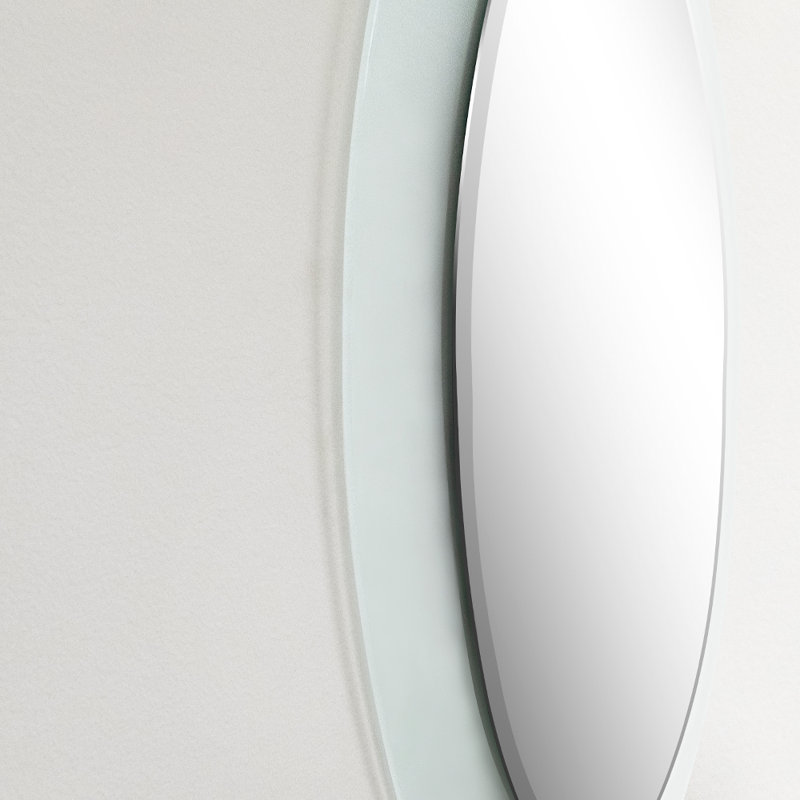 Miroir décoratif à cadre ovale dépoli Mucci