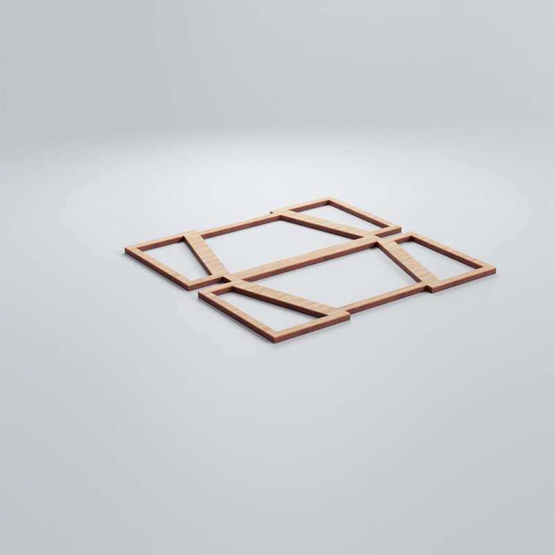 Panneaux muraux en bois Greeley, Aulne, H 11 3/8 po x l 11 3/8 po x P 3/8 po