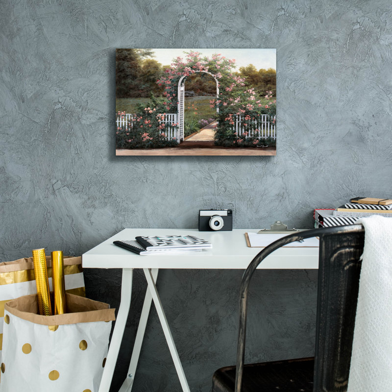 «Rose Trellis» par Diane Romanello, H 12 po x l 18 po x P 0,75 po
