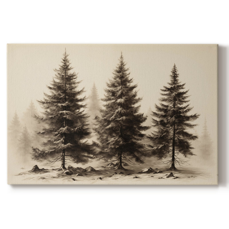 Paysage rétro CLCL, H 13 po x l 19 po, Toile tendue, Sans cadre