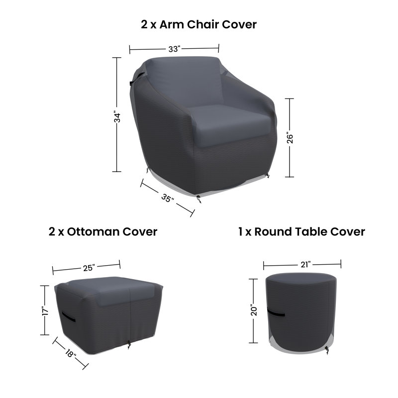 Cambelle 2-Person Outdoor Swivel Seating Group with Ottomans
