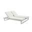 Izelia 21'' Outdoor Aluminum Double Chaise with Table-1034277750-1033955930