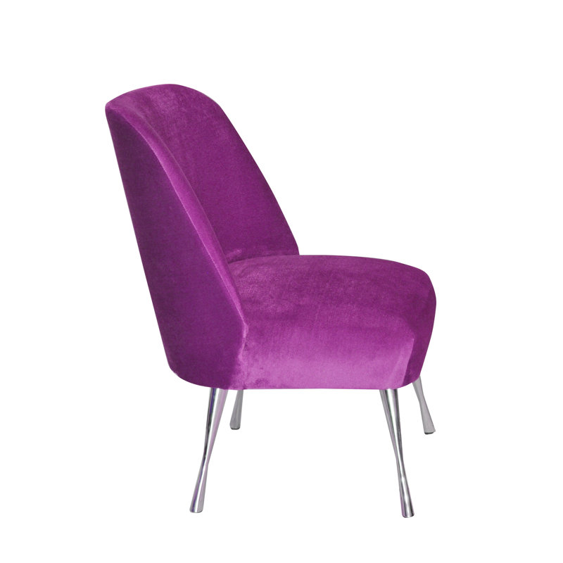 Vintage Upholstered Slipper Chair, Amaranth
