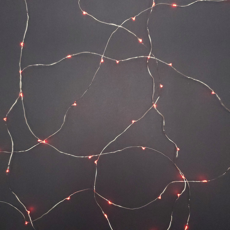 Guirlande lumineuse à piles DEL - 2 unités, Rouge
