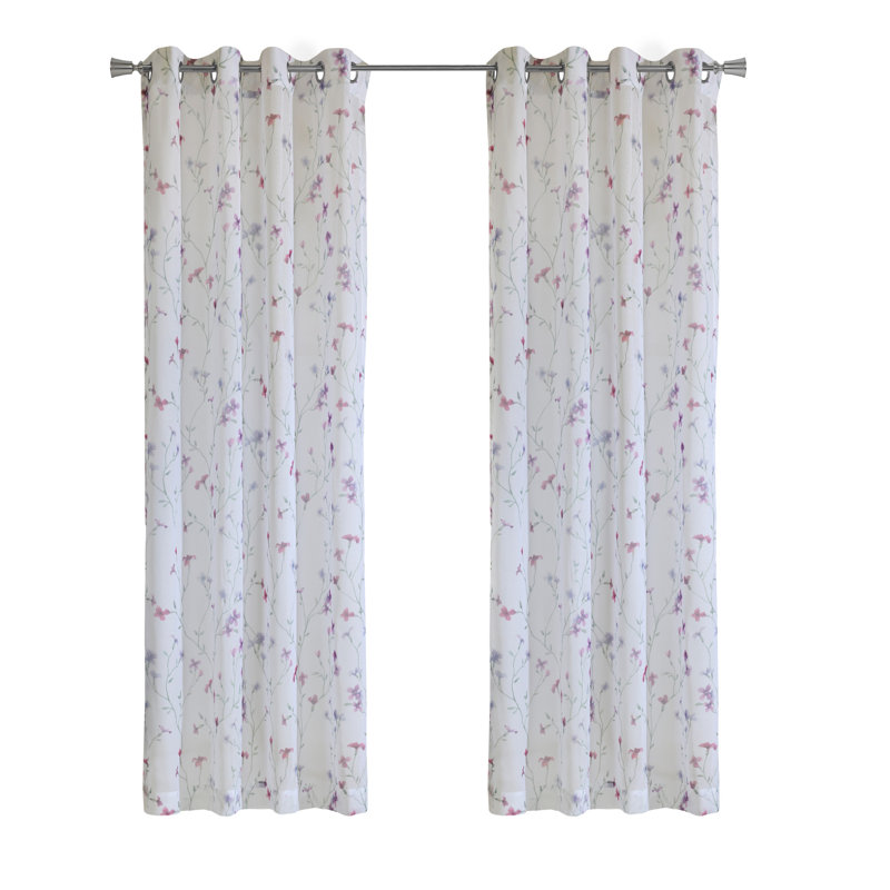 Panneau de rideau transparent 52 avec œillets Hazel, L 52 po x L 84 po
