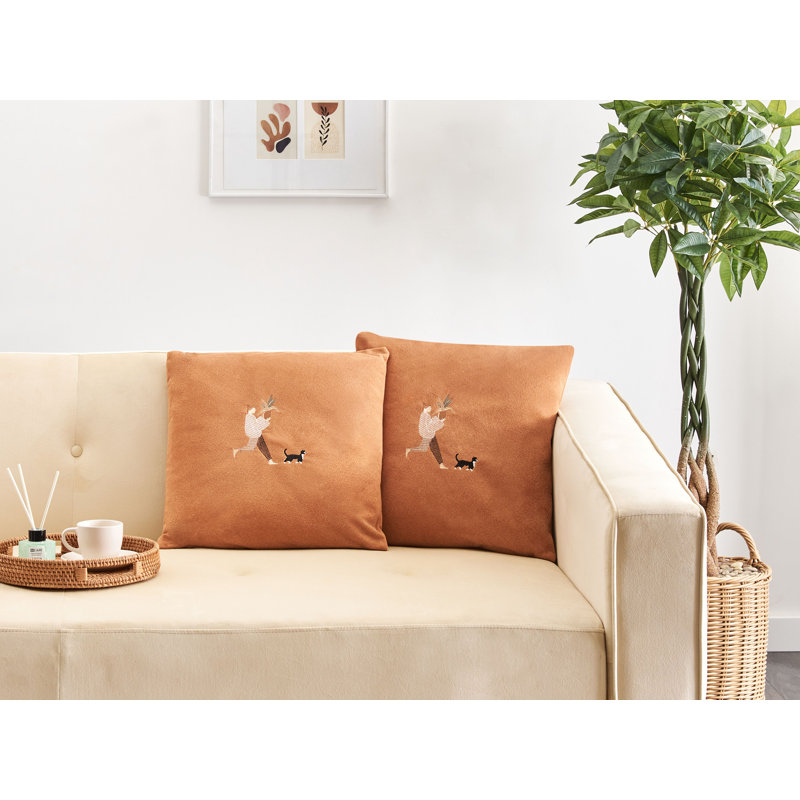 Cheatham Orange Square Cushion