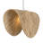 Uttermost Bend 1 Light Raffia Pendant