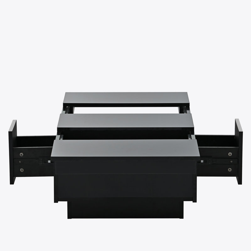 Table basse multifonctionnelle avec 2 grands compartiments de rangement cachés