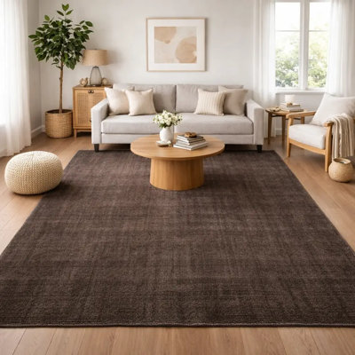 Area Rug | Brown Wool & Bamboo Silk Handloom Rug| Vintage Rug