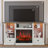 Electric Fireplaces 59" TV Stands with Charging Station for TVs Up To 70'', Wooden LED Entertainment Centers With Electric Fireplaces & Multi-functions Console Tables-1092062281-1103096598
