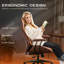 Chaise de bureau ergonomique pivotante avec vérin à gaz réglable-1300497131