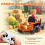 Kids Ride On Tractor with Trailor, Kids 12V Ride on Car, Orange-116438066