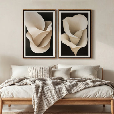 Framed Canvas wall Art, Vintage Abstract Wall pirnts for Bedroom