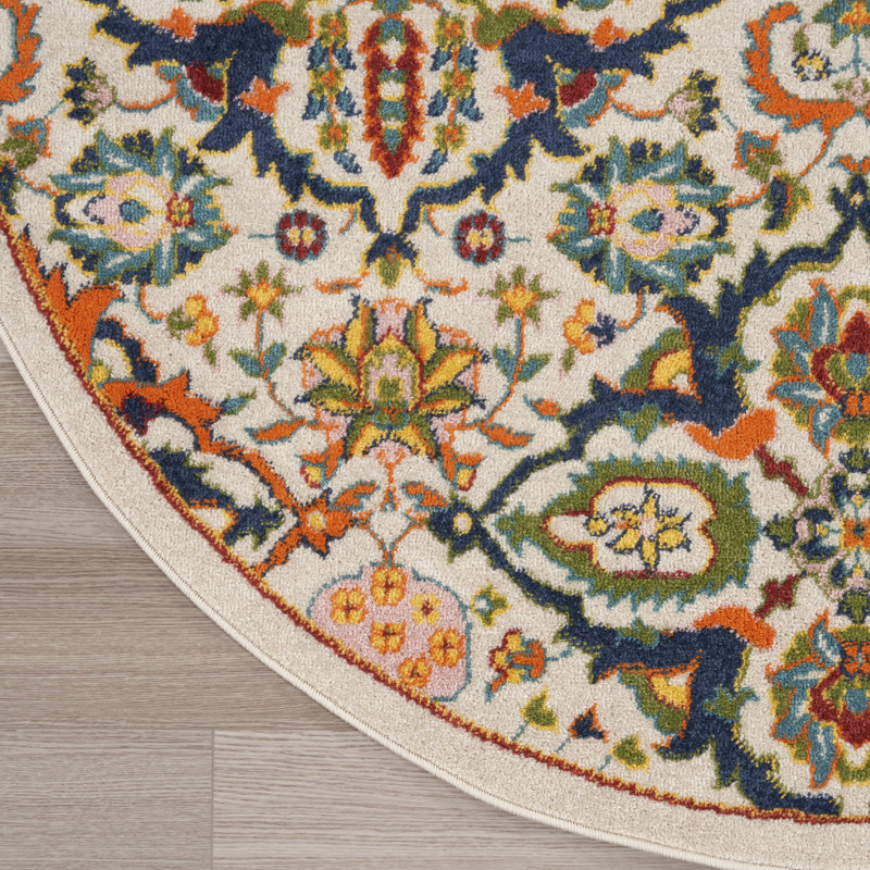Whitingham Oriental Indoor Rug, Round 4'