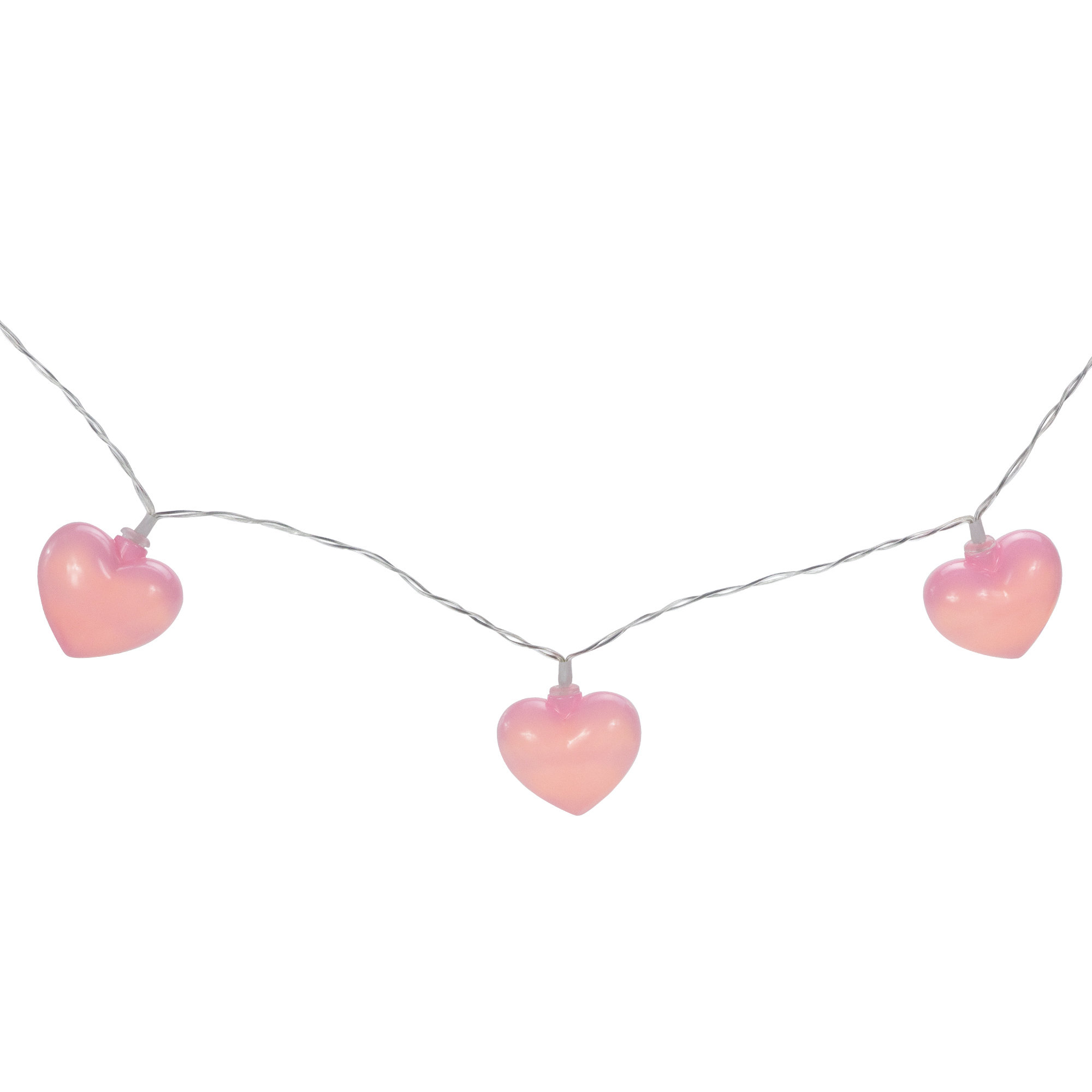10' Happy Valentine's Day Pink String Lights 50ct