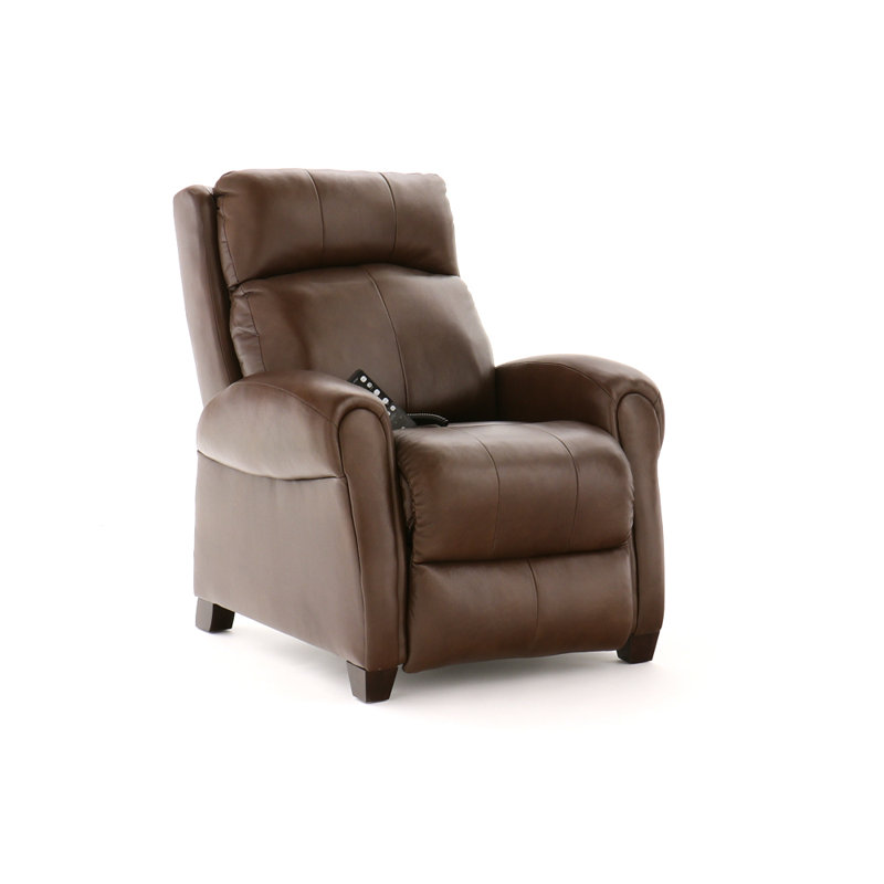 Fauteuil de massage inclinable et chauffant en cuir véritable Saturn