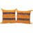 Striped Wool And Silk Throw Pillow-101836501