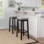 Tabouret en bois massif avec siège rembourré Bartonville-929350070-875261410