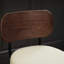 Mid Mid Modern, tabourets de bar pivotants en similicuir de 26 po avec dossier et pieds en noyer, ergonomique, pivotant à 360 °, similicuir beige de salle à manger, repose-pieds en métal, îlot de cuisine-6696021