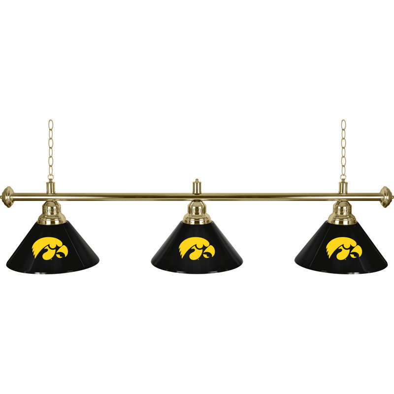 NCAA 3 - Light Pool Table Lights Pendant, University of Iowa