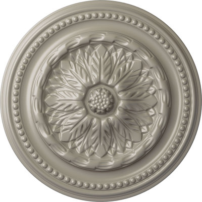 Médaillon de plafond Endurathane Colton, DE 15 3/4 po x P 1 1/2 po (convient aux auvents jusqu'à 4 3/4 po), fini acajou brossé peint à la main