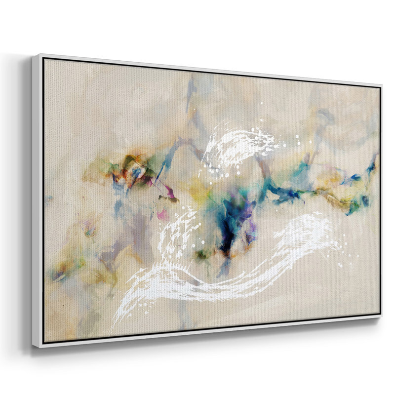 Stardust, reproduction d'art sur toile encadrée, H 25 po x l 37 po x P 2 po, Blanc