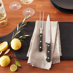Cuisinart Meat Carving Set- 6 Steak Knives & Carving Knife & Fork in Hinged  Box