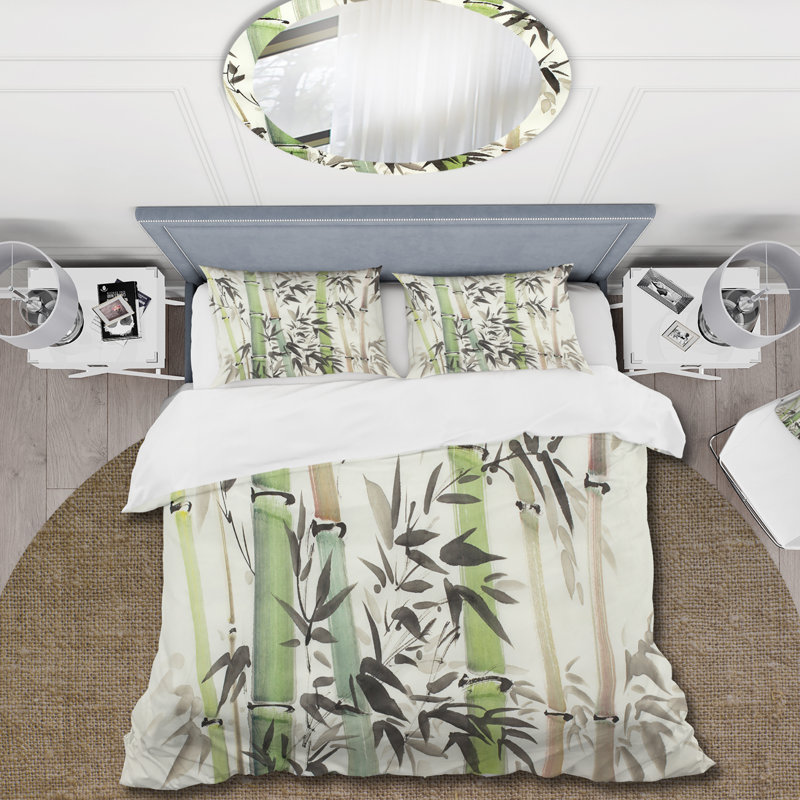 Ensemble de housse de couette Bamboo Branches In The Forest II - Lake House - Microfibre de polyester