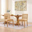 Ensemble de 2 chaises de salle à manger en rotin de style Mid-Century moderne avec dossier en canne et structure en bois massif, brun clair