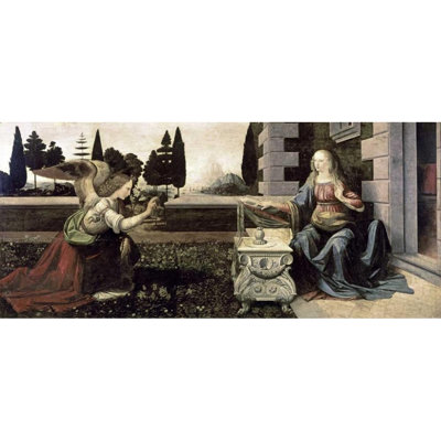  Da Vinci, Leonardo Gallery Wrapped Canvas Art Titled: Annunciation