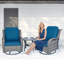 Ensemble de mobilier de patio en osier - Ensemble de conversation 3 pièces en rotin pour l'extérieur-938749140