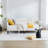 (Mattress Not Included)Twin Size Beige Velvet Upholstered Daybed, Ribbed Tufted Backrest