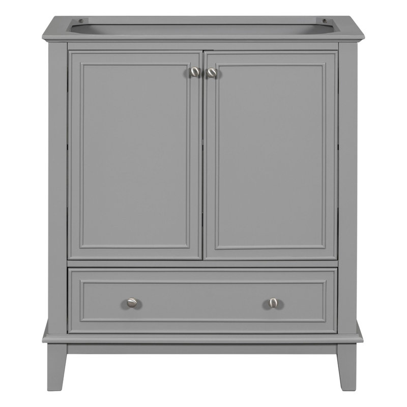 Meuble-lavabo de salle de bain sans lavabo, Gris