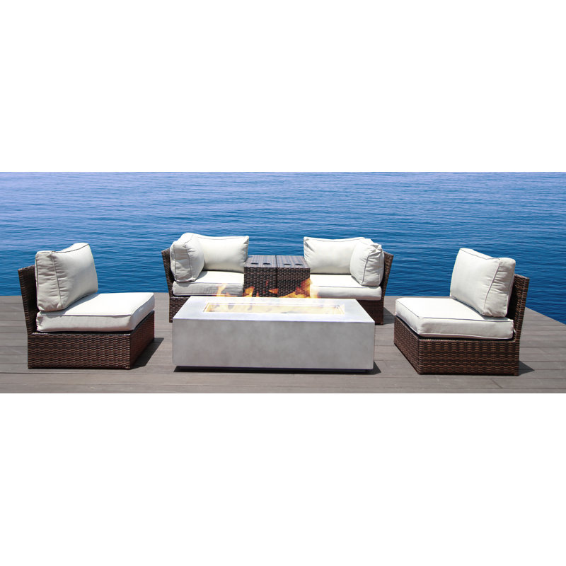 Ensemble de conversation pour 4 personnes avec coussins Vasil
