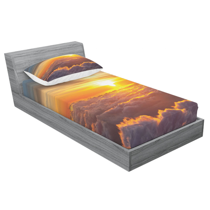 Clouds Microfiber Sheet Set, Twin XL Sheet Set with Fitted Sheet